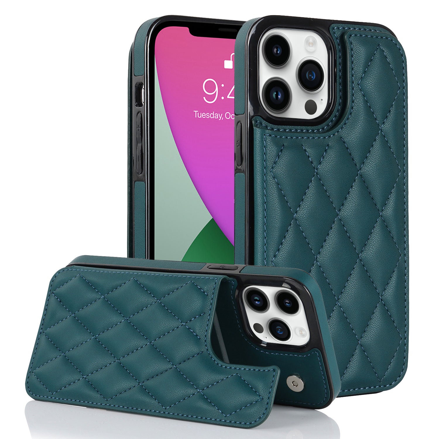 For iPhone 12 Pro Max Anti-Scratch Phone Cover Magnetic Button Kickstand Card Holder PU Leather TPU Case For iPhone 12 Pro Max Anti-Scratch Phone Cover Magnetic Button Kickstand Card Holder PU Leather TPU Case